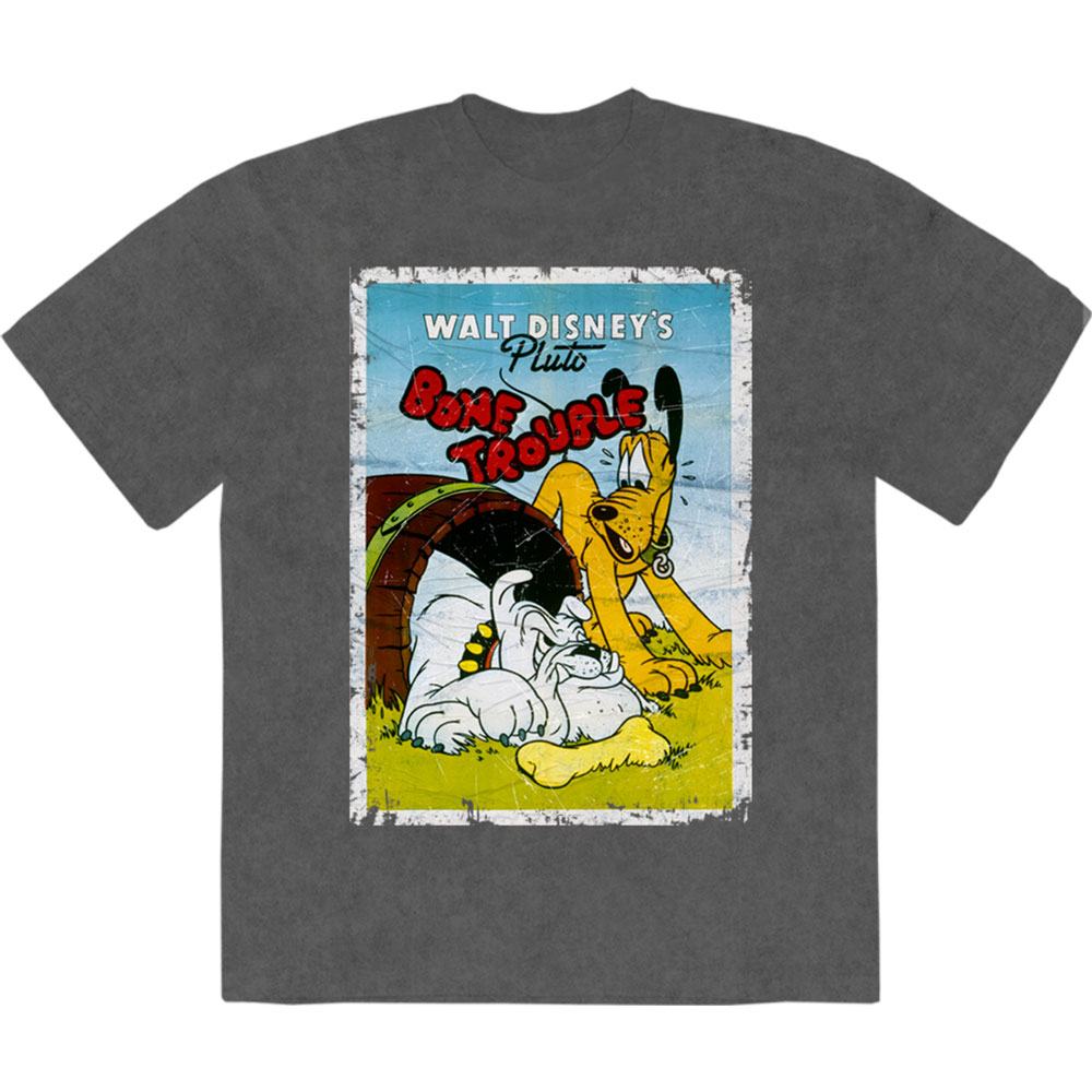 Disney - Pluto Bone Trouble Mens Tshirt - Grey